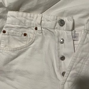 Zara white denim shorts